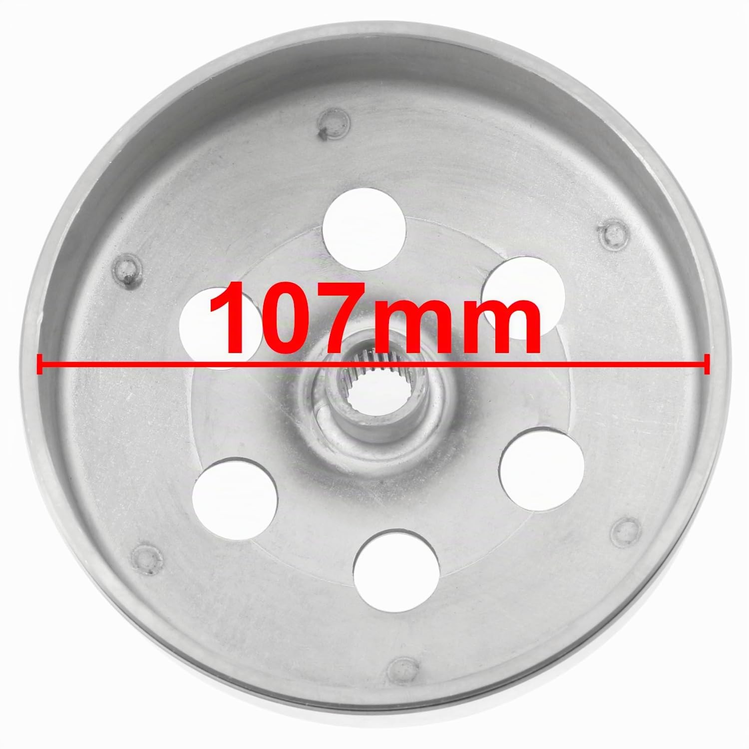 Area1 Cloche d'embrayage de rechange 50cc 107mm Scooter compatible avec Aerox Jog Neos, Runner, NRG TPH, ET2 ET4 Sprint, Speedfight 2 3 4 Jetforce, GY6 139QMA/QMB