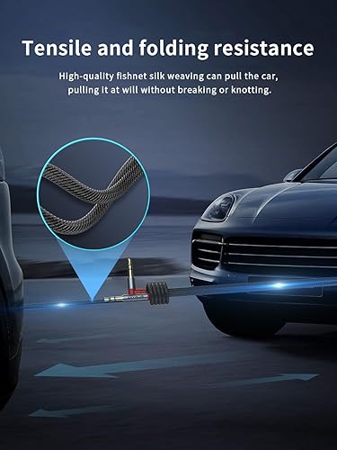 Miniatura 7 de Cable de audio de 0.138 in de 3 pies, conector de auriculares a conector de auriculares, cable auxiliar de 90 grados, cable auxiliar macho a macho,