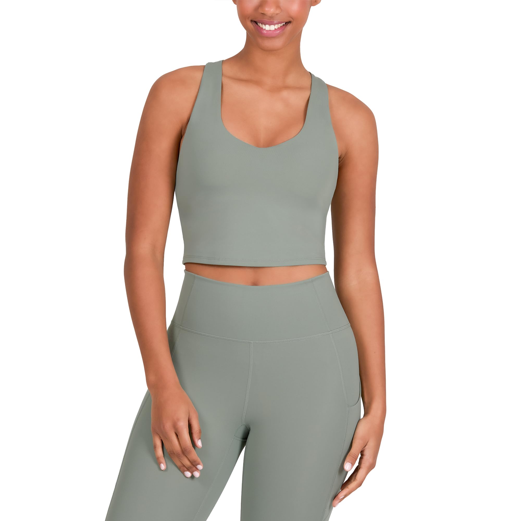 YITTY Active Sports Bra Tank, Tank Top for Women with Built-in Bra, Racerback, Removable Cups, Low-Impact Yoga and Gym
