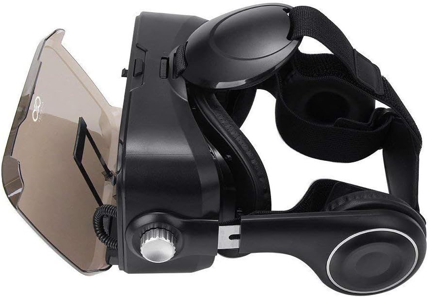 Advent Basics VR Headset 3D VR Glasses 360° Viewing Immersive Virtual Reality Headset with Headphone Compatible With iPhone 6 / 6 Plus 4.0 - 6.0 inches Android IOS Smartphones (Black)