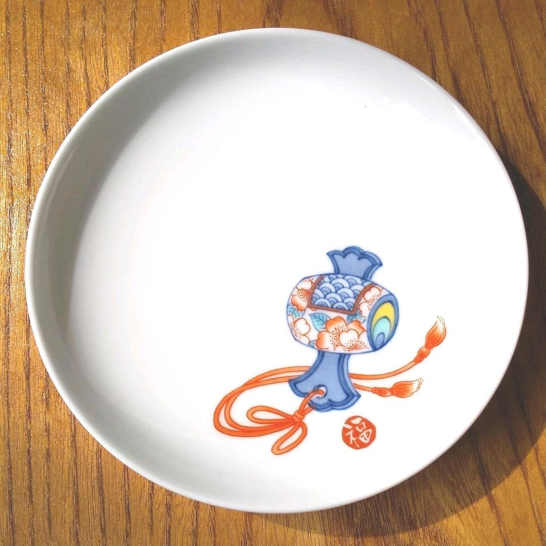 伊万里焼 縁起物 小槌の柄 小皿 2枚 食器 和皿✡️未使用✡️
