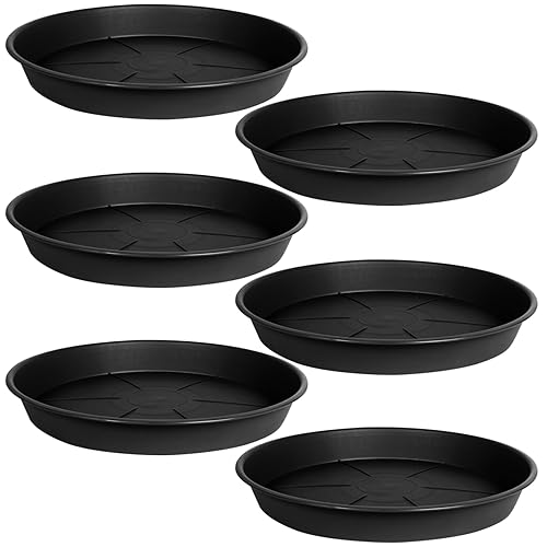 6PCS Plant Saucer, 9 Inch Plastic Plant Trays for Pots,