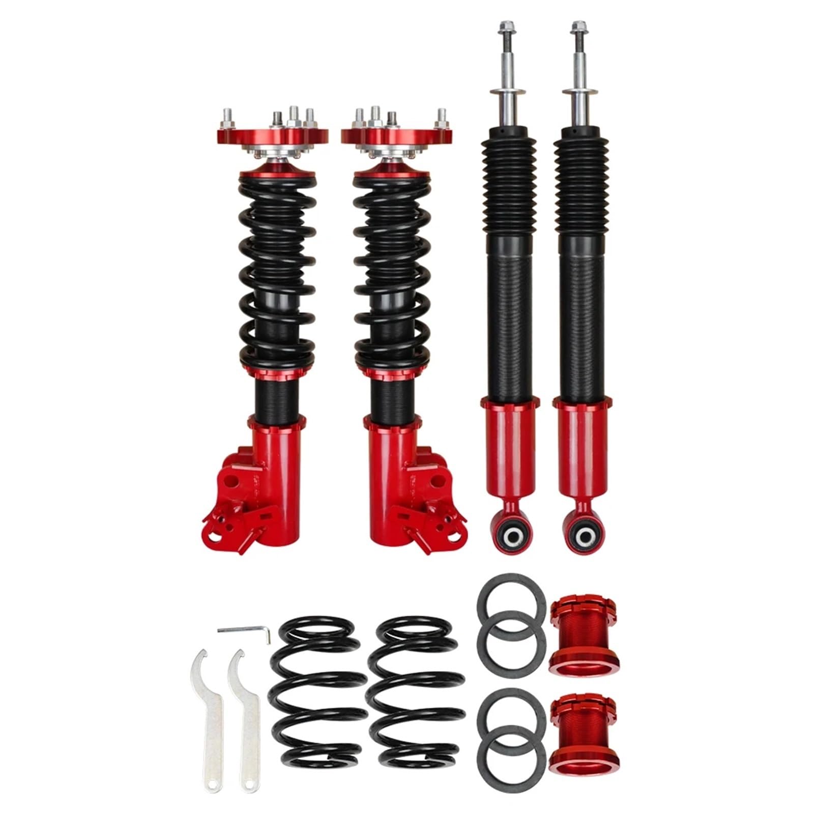 Do Civic 2006-2011 Coilovers z regulacją wysokości Rozpórki zawieszenia Zestaw Do obniżania amortyzatora Coilovers amortyzator Air Suspension Amortyzatory(RED)