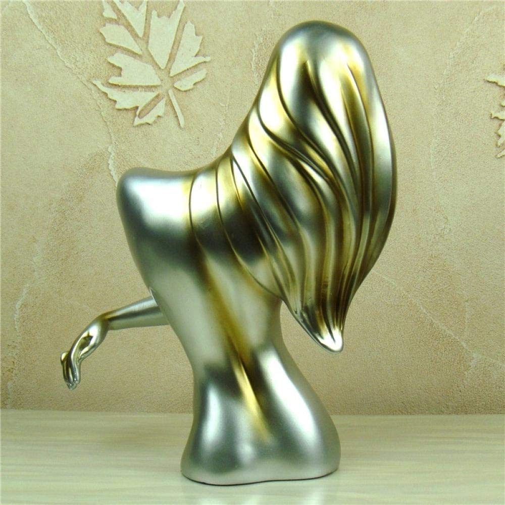DERBUT Adornos Estatuas Esculturas Bella Escultura Cuerpo Humano Adorno Artesanía Salón Decoración Mobiliario Busto Resina Hecha A Mano-B_24Cm*12Cm*33Cm