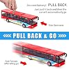 Bus Car with Box, Pull Back Vehicle Bus, Small Friction Powered Alloy Model Vehicles Cars Model Educational Gift for Birthday Party(Red)
