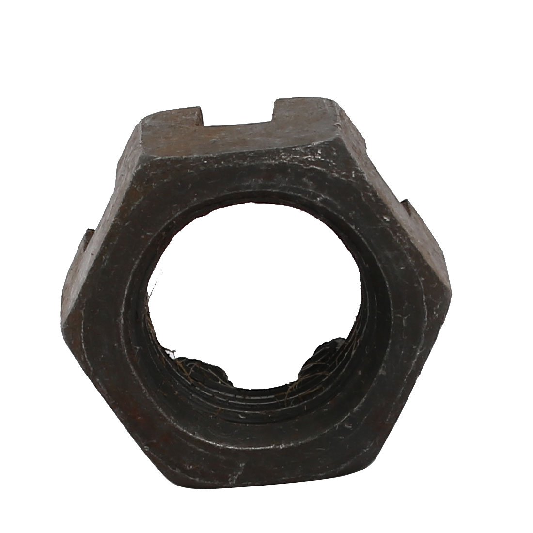 Sourcingmap® 5 PCS M16 x 2 mm en Acier au Carbone Grade 8 hexagonale à Fente Écrou de Château Noir