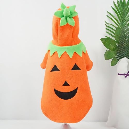 Miniatura 6 de apott Disfraz de calabaza para perro, ropa de Halloween para mascotas, divertida sudadera con capucha para Navidad, fiesta de cumpleaños, talla L