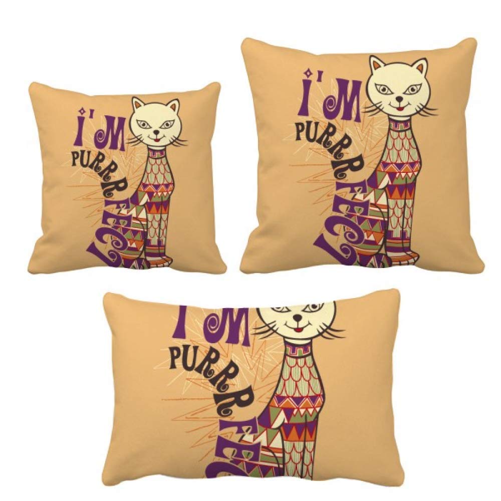 Coussin animal chat coloré I'm Perfect décoration textile lit