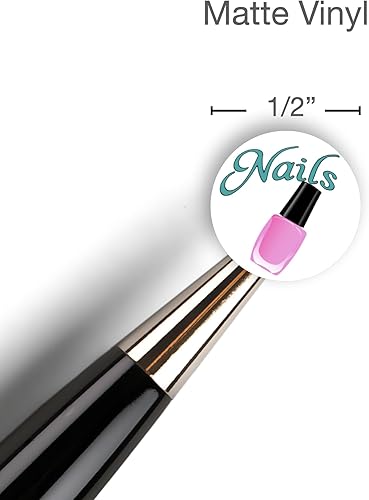 Miniatura 6 de Planificador de uñas, 54 calcomanías de vinilo divertidas (12 pulgadas), día de salón de manicura, tiempo de cuidado personal de belleza,