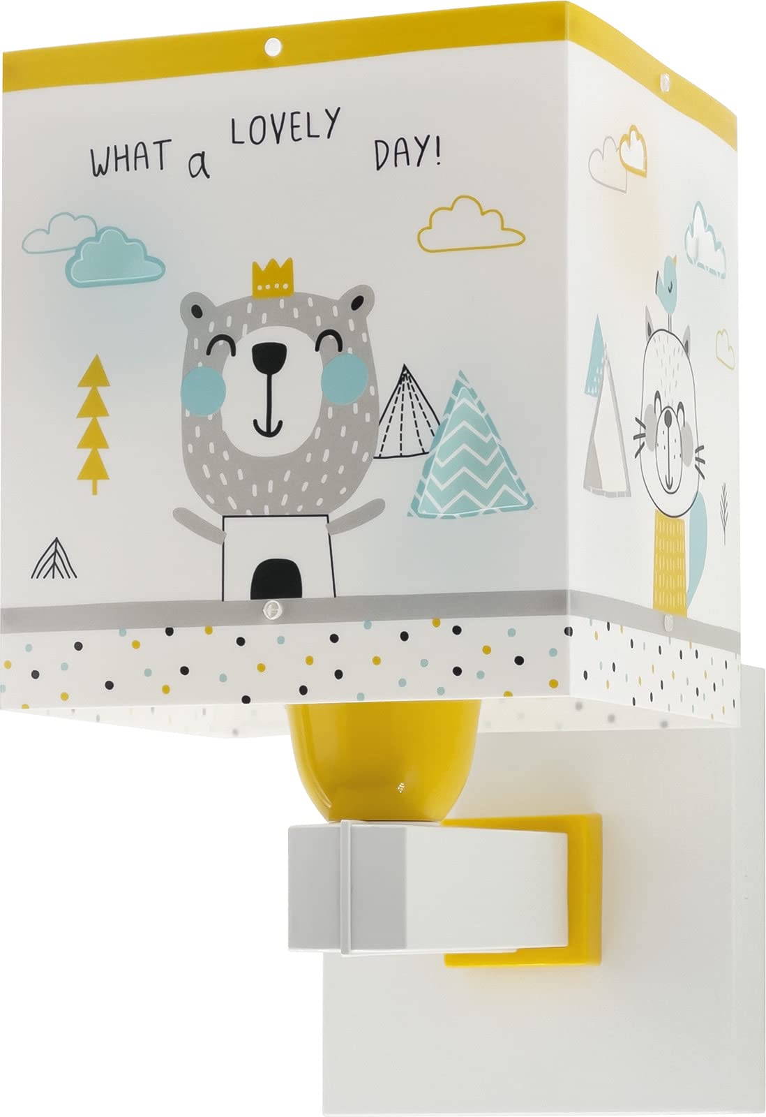 Dalber Kinder Wandlampe Hello Little Tiere Bären 73249 | Wandleuchte; Kinderzimmer; E27 - 1 x 15W