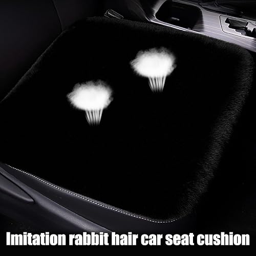 Miniatura 6 de 2 cojines de felpa para asiento de automóvil, cojín de asiento delantero de automóvil, almohadilla protectora de asiento con respaldo