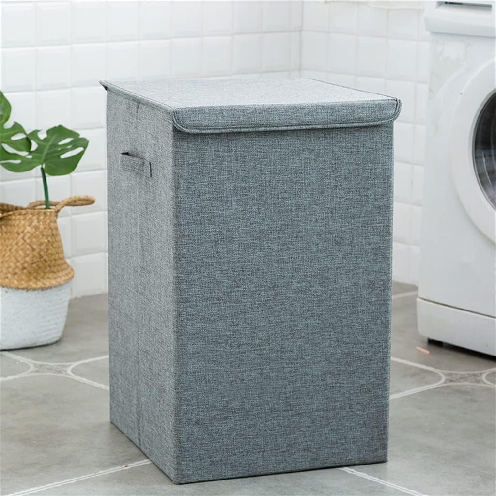Cotton Laundry Basket with Cover Bathroom Large Kitchen Storage laundry Hamper