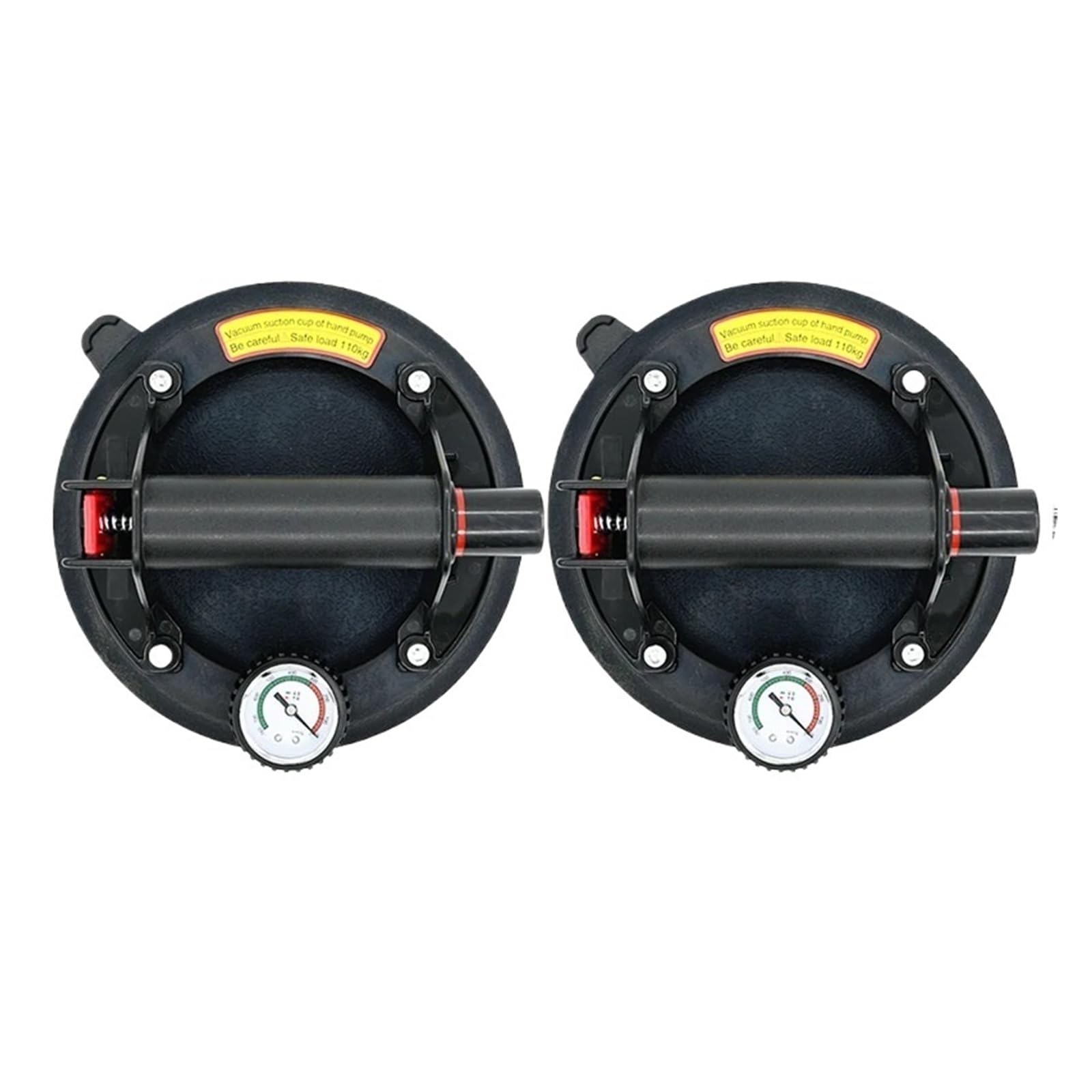 Leprem Nero 2Pcs 8 Inch 250Kg Air Pump Vacuum Suction Cups Powerful Heavy-Duty Hand Pump Sucker Lifted(Nero)