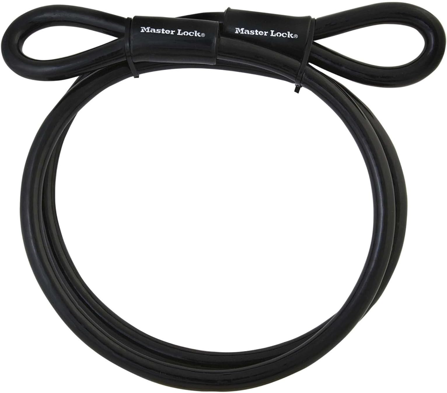 Master Lock 72DPF Heavy Duty Looped End Cable, 15 Feet Braided Steel, 3/8-inch Diameter