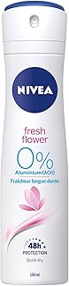 NIVEA Deodorant Aluminium-Free Spray, Fresh Flower Pack of 6 (6 x 200ml), 100% Aluminium Free Deodorant, 48Hr Protection Deodorant for Women, Floral Deodorant Spray