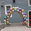 Flyloons 50 pcs MultiColor Metallic Chrome Balloons for Birthday Decoration items celebration Anniversary Girls Boys Men Women gallery image