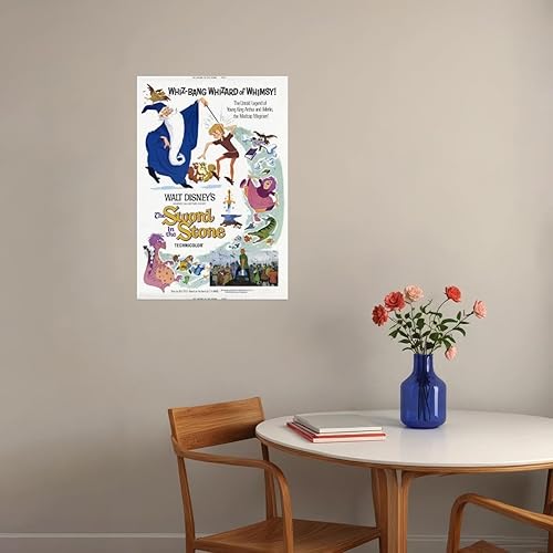 Miniatura 4 de The Sword In The Stone Movie 1964 Wall Art Print Movie Night Room Decor 12x16 Poster