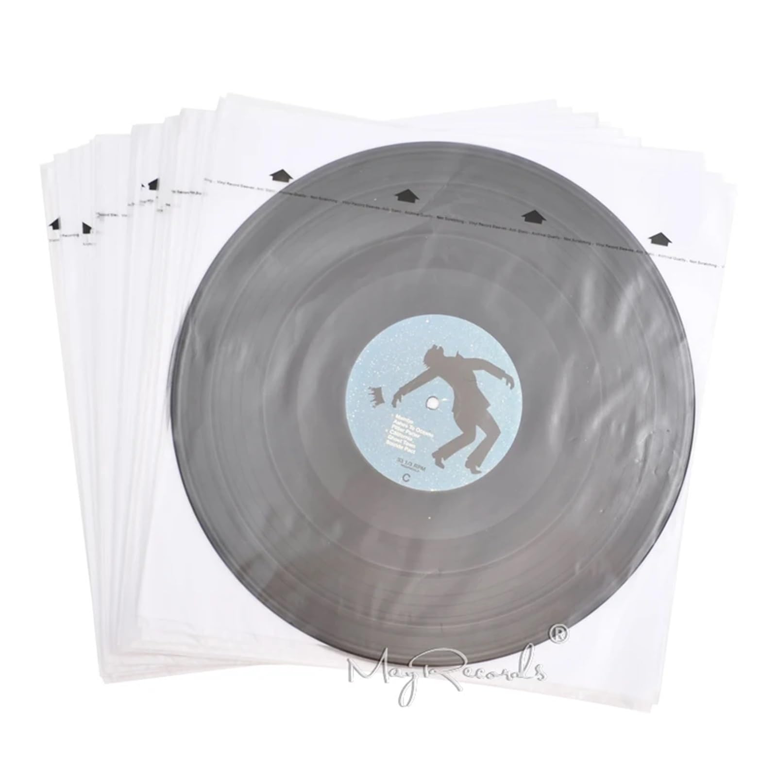 20 Pezzi di Buste di Carta for Dischi in Vinile LP, 3,5 Mil di Spessore, Buste Interne antistatiche for Dischi in Vinile LP da 12'' Manicotti Interni per Dischi in Vinile(No Words)