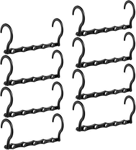 Miniatura 1 de Perchas de ahorro de espacio 16 unidades de plástico para armario inteligente perchas mágicas negras múltiples perchas en un organizador de percha