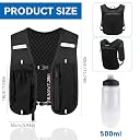Proberos® Hydration Backpack Running Vest, with 500ml Water Bladder, Outdoor Quick Dry Mesh Adjustable Belt Lightweight 3 Pockets Vest Design, Night Reflective, for Hiking, Biking, Running, Walking gallery image