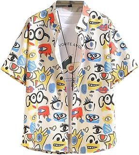 [CHEYNFIU] 春夏 カジュアルシャツ メンズ 半袖 吸汗速乾 アロハシャツ 涼しい 通気 柄付き おしゃれ 人気 大きいサイズ M-5XL