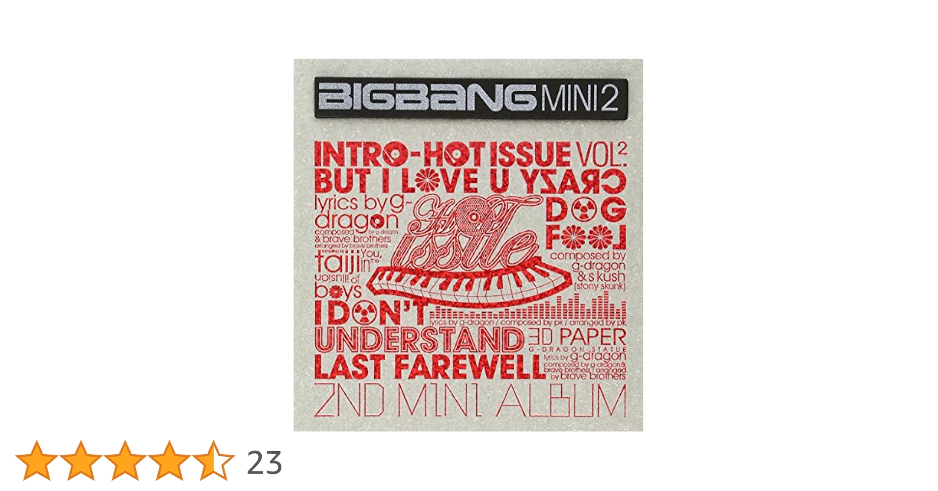 K-POP・アジア BIGBANG MINI 2 Amazon.co.jp: Big Bang 2nd Mini Album - Hot Issue (韓国盤