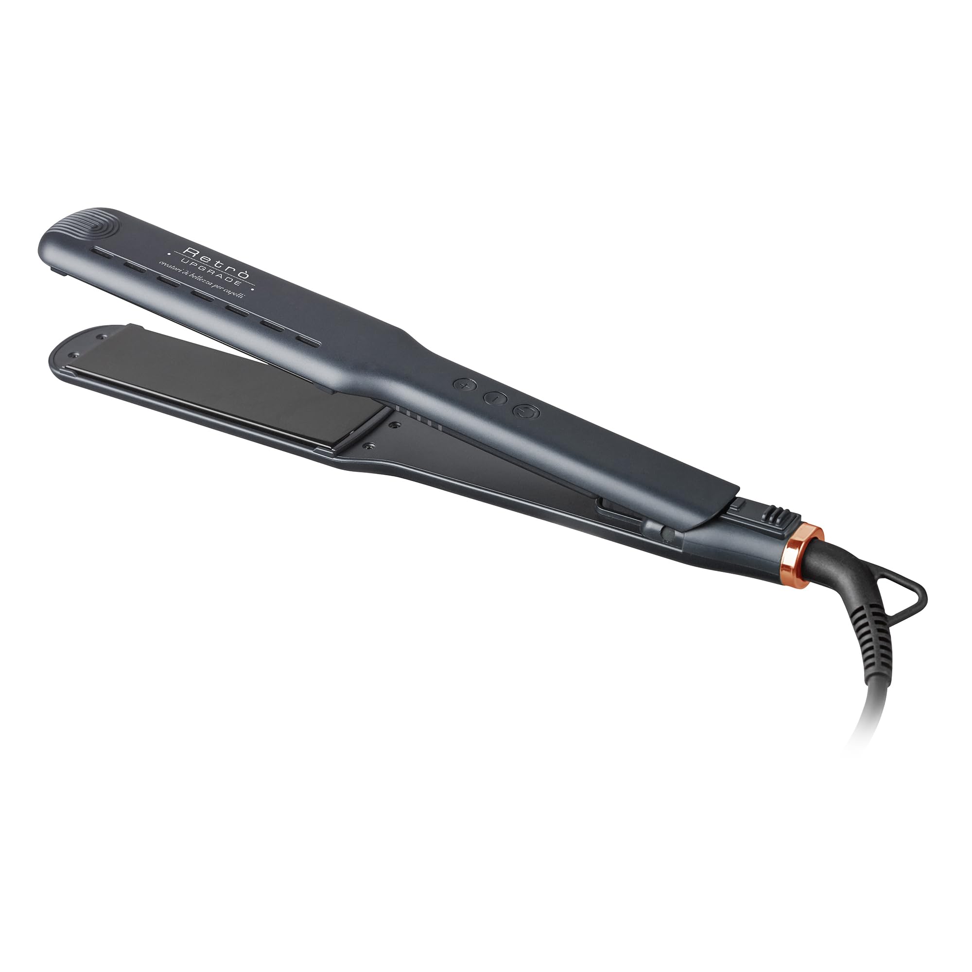 RUP-B81C/A Black | Plancha Profesional Apta para Cabello Húmedo | Color Negro - Plancha de Pelo Especial Tratamientos | Placas de Turmalina con Revestimiento de Aceite de Argán