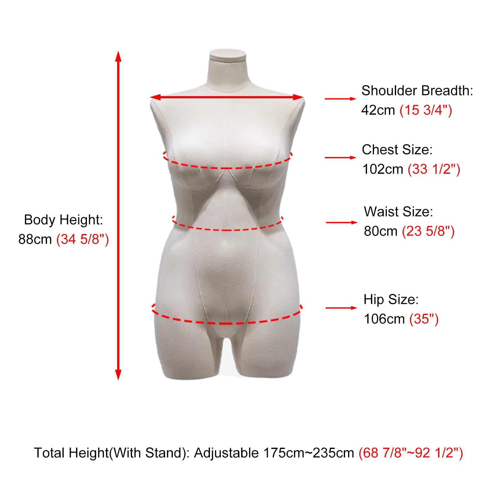 manekin, Plus Size Dress Form Model Headless