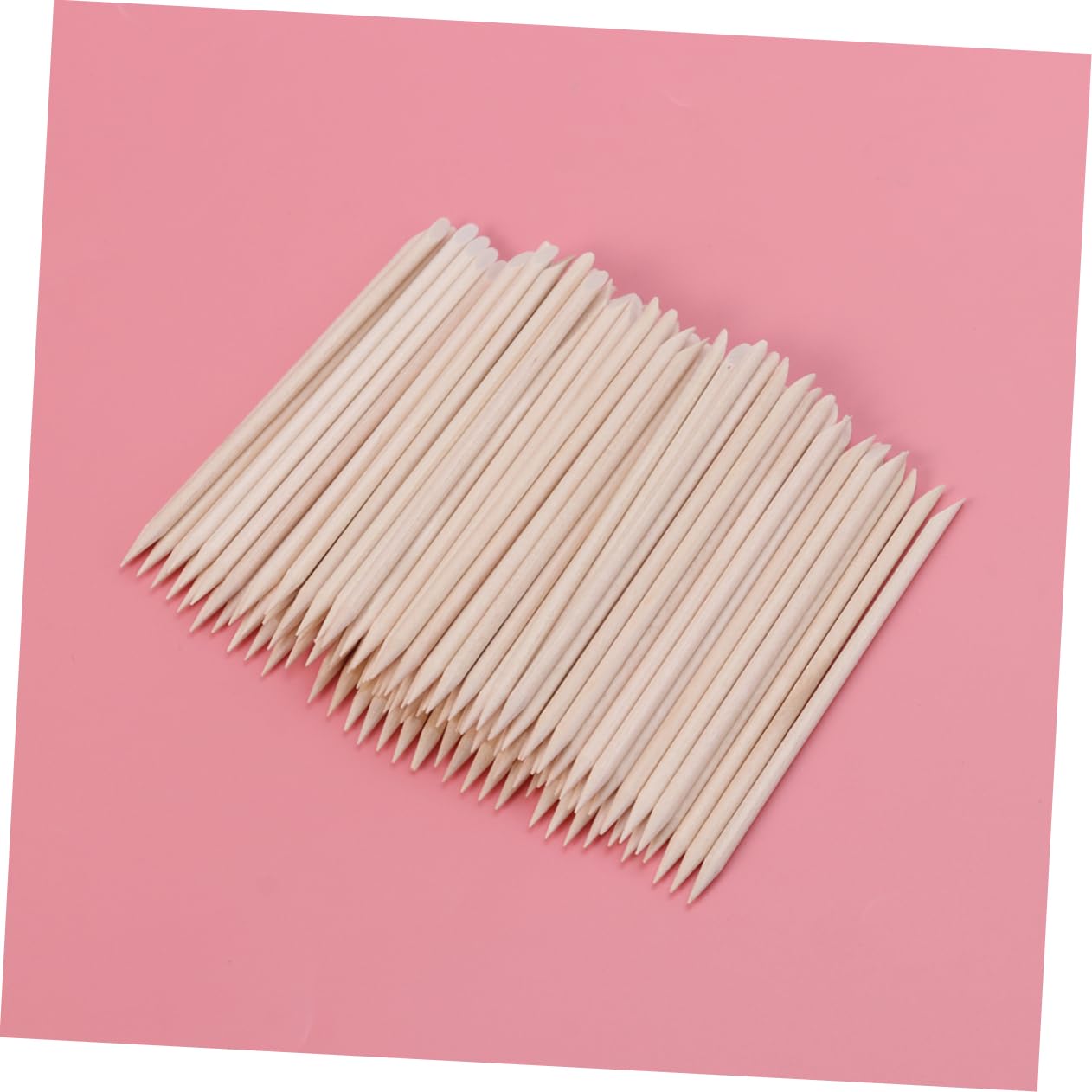 minkissy 1000pezzi Bastoncini Legno Arancione Per Unghie Spingi Cuticole e Rimuovi Smalto Strumento Manicure Professionale Legno Duro Design Ergonomico Con Punta Piatta e Angolata