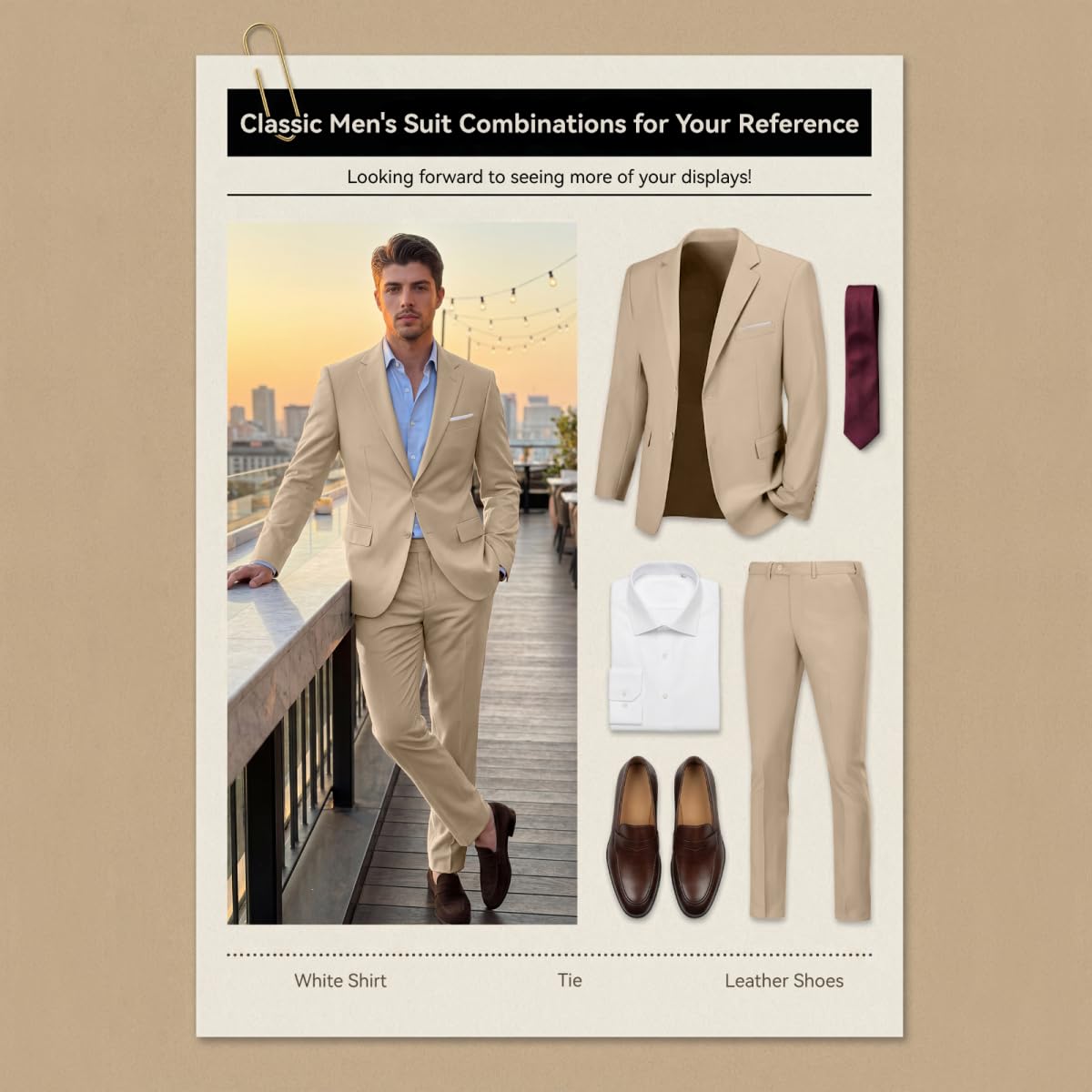 Costume 2 pièces pour homme, veste à deux boutons et pantalon, coupe ajustée, pour un mariage, le travail, un bal de fin d'année, uni