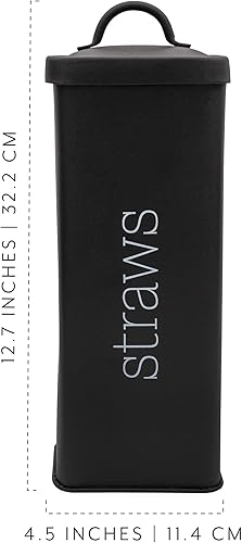 Vista 32 de AuldHome Design Bote de café negro esmaltado; almacenamiento de café moderno estilo granja para cocina Negro (etiquetado "café"),Blanco,Blanco