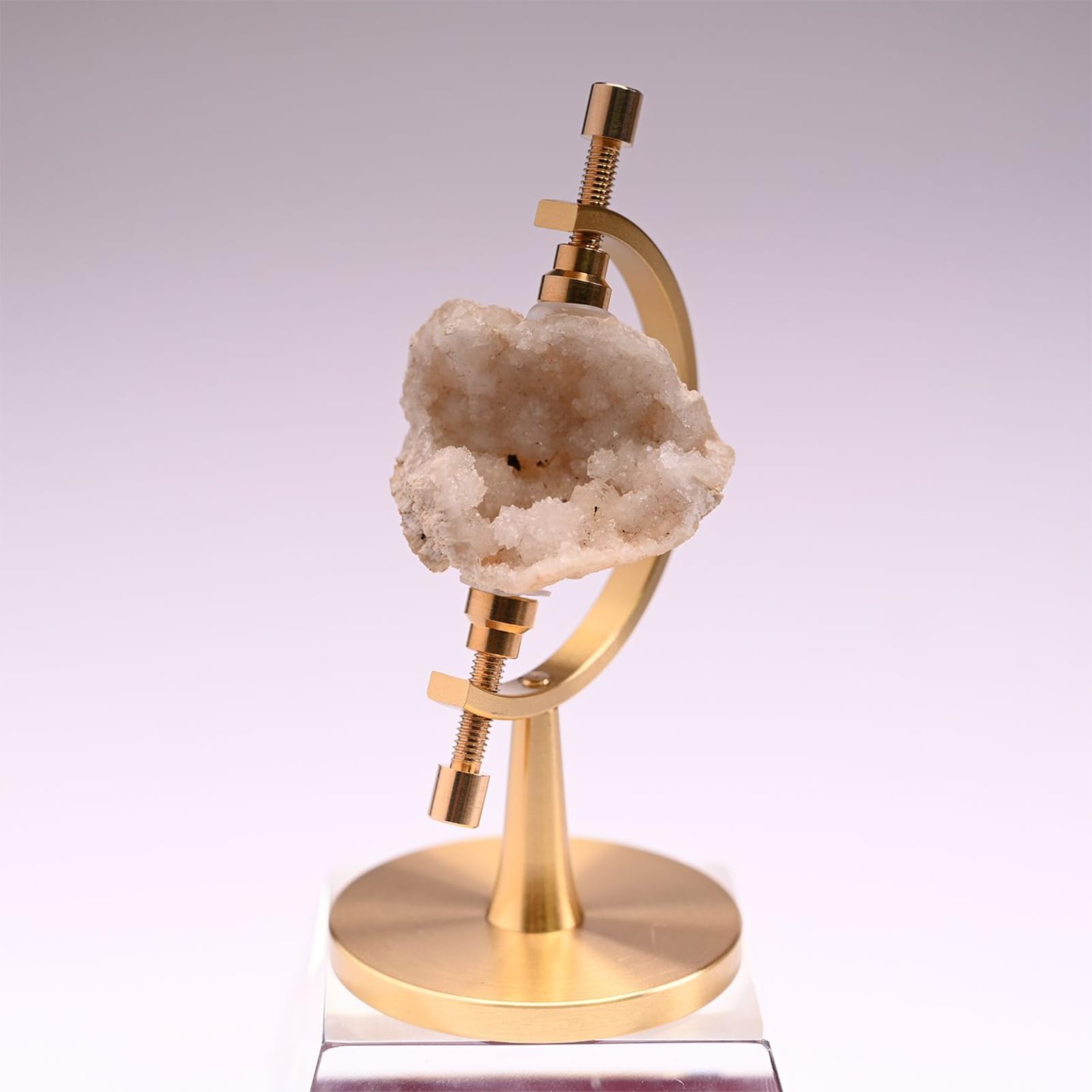 Expositor ajustable para minerales con clip acolchado, soporte de muestras fósiles piedras preciosas