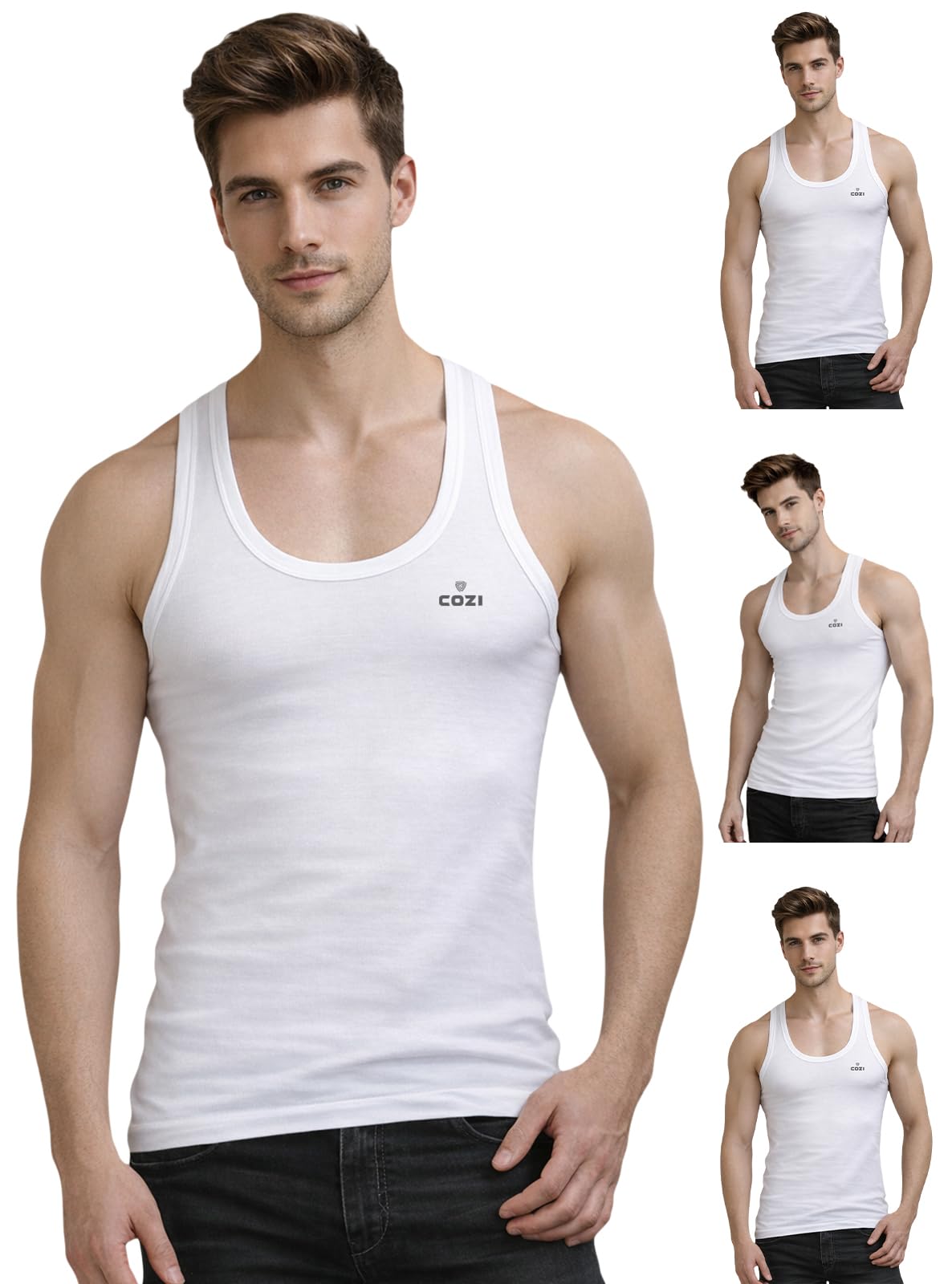 Men's Cotton Regular Fit Vest |Vest For Men| Pack Of 4