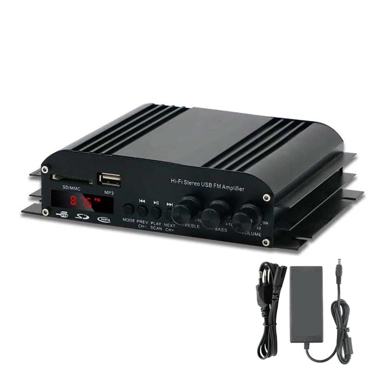 Amplificatori audio S-269 Amplificatore digitale Bluetooth HiFi stereo a 4 canali AMP FM USB Telecomando Per l'home cinema