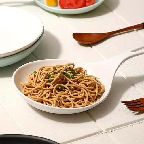 Miniatura 3 de 2 platos de mano portátiles para verduras con asas, plato grande para aperitivos de pasta, ensaladas y postres, fácil de limpiar para reuniones