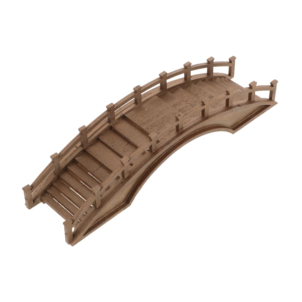 Abaodam Miniatur Holzbogenbrücke Aus Massivem Holz Für Mikro Gartenlandschaften Mit Holzplanken Brückendekoration Für Miniaturszenen Und Bonsai