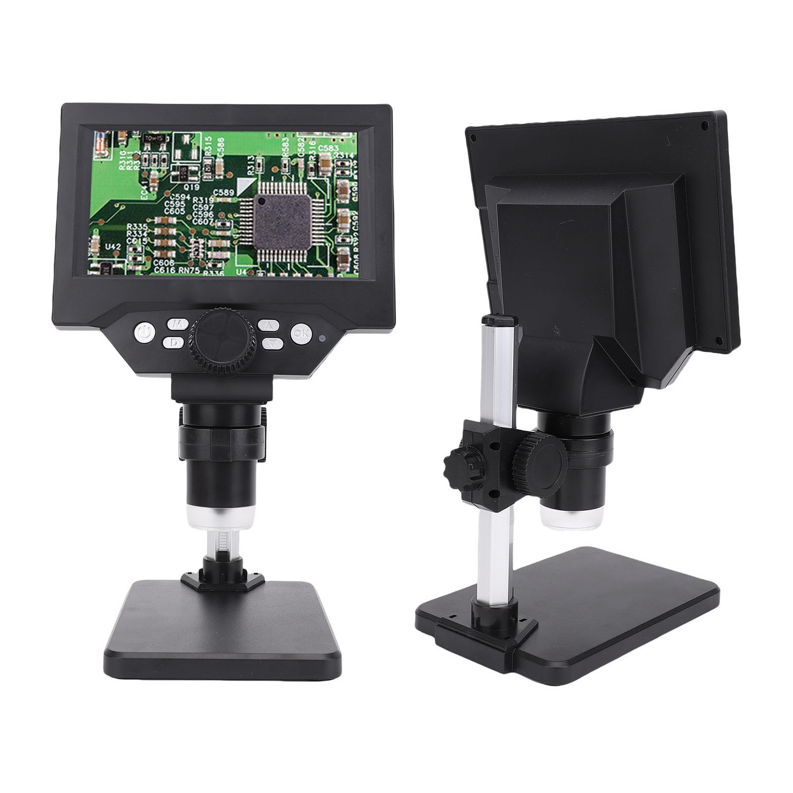 Mikroskop Cyfrowy, Electronic Microscope Lagrifer 1000X, Precyzyjne Skupienie 1080p HD, z 8 światłami LED dla Dorosłych Lutowania, Obserwacja Roślin Zwierząt, Widok na Komputery