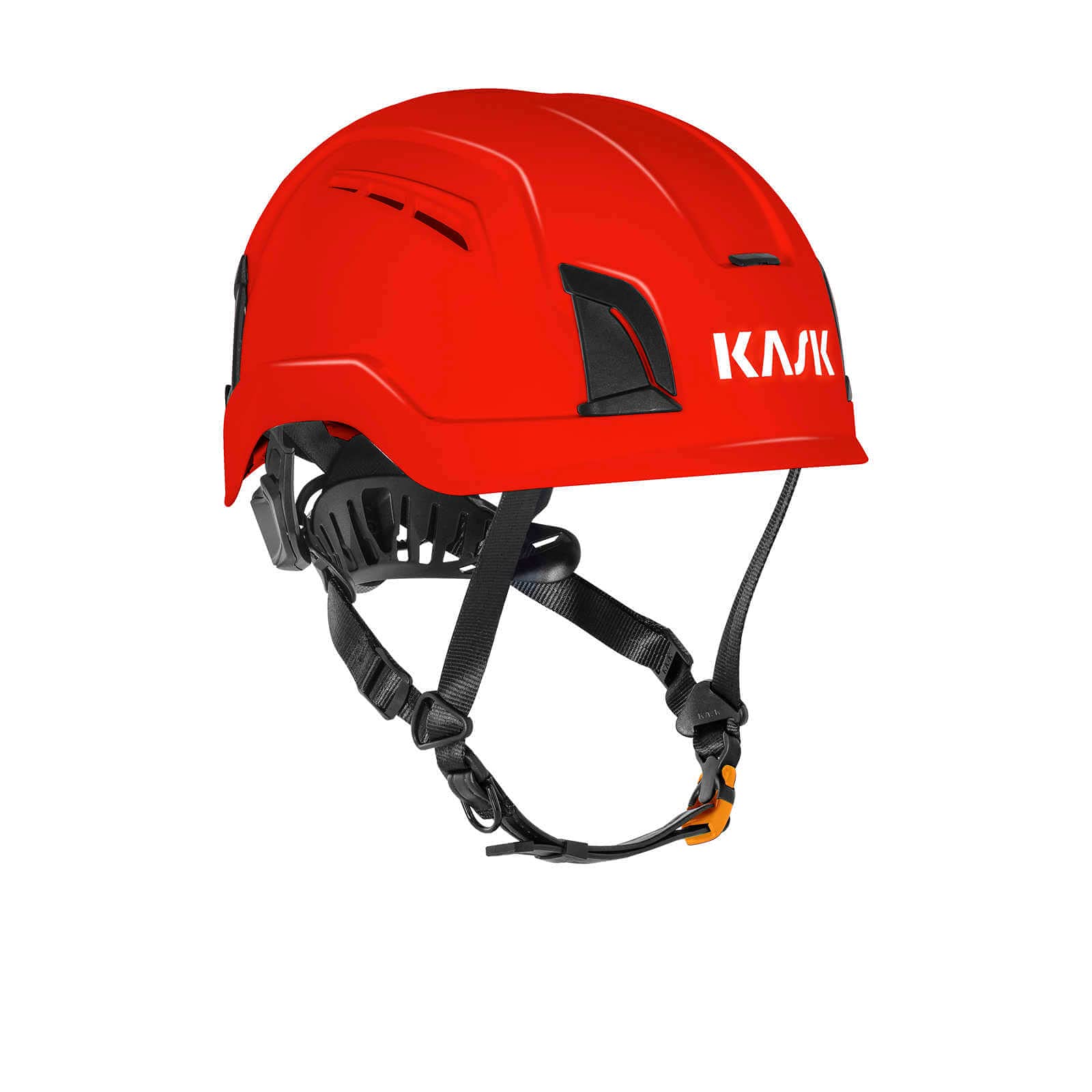 KASK Schutzhelm Zenith X Air | Roter Bauhelm & Kletterhelm | Gr. 52-63 cm | Arbeitshelm nach EN397, EN50365 & EN12492 | 8 Belüftungskanäle | Extra großes Drehrad zur Größenverstellung