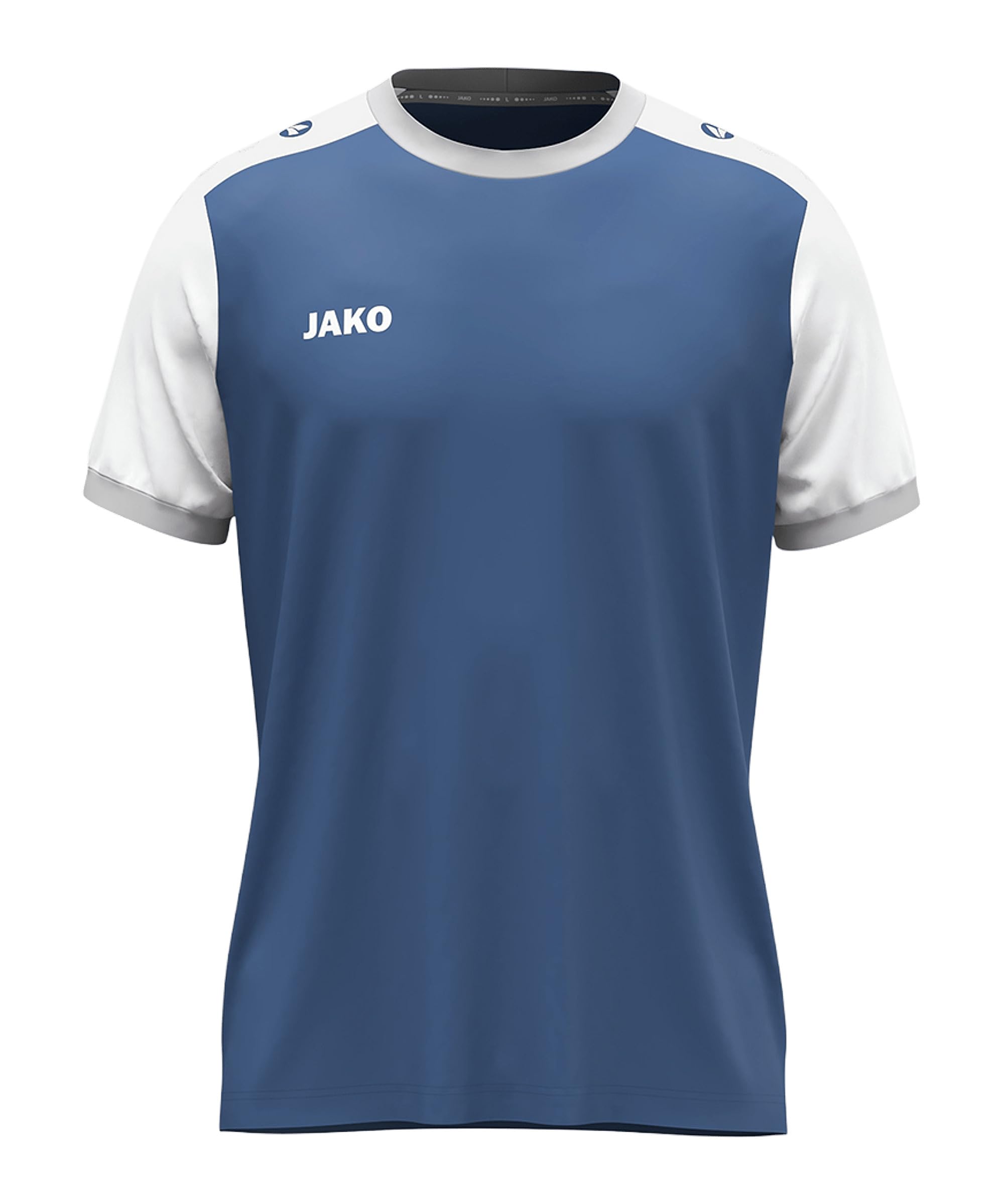 JAKO Unisex Dynamic Short Sleeve Jersey, Midnight Blue/White/Light Grey, S