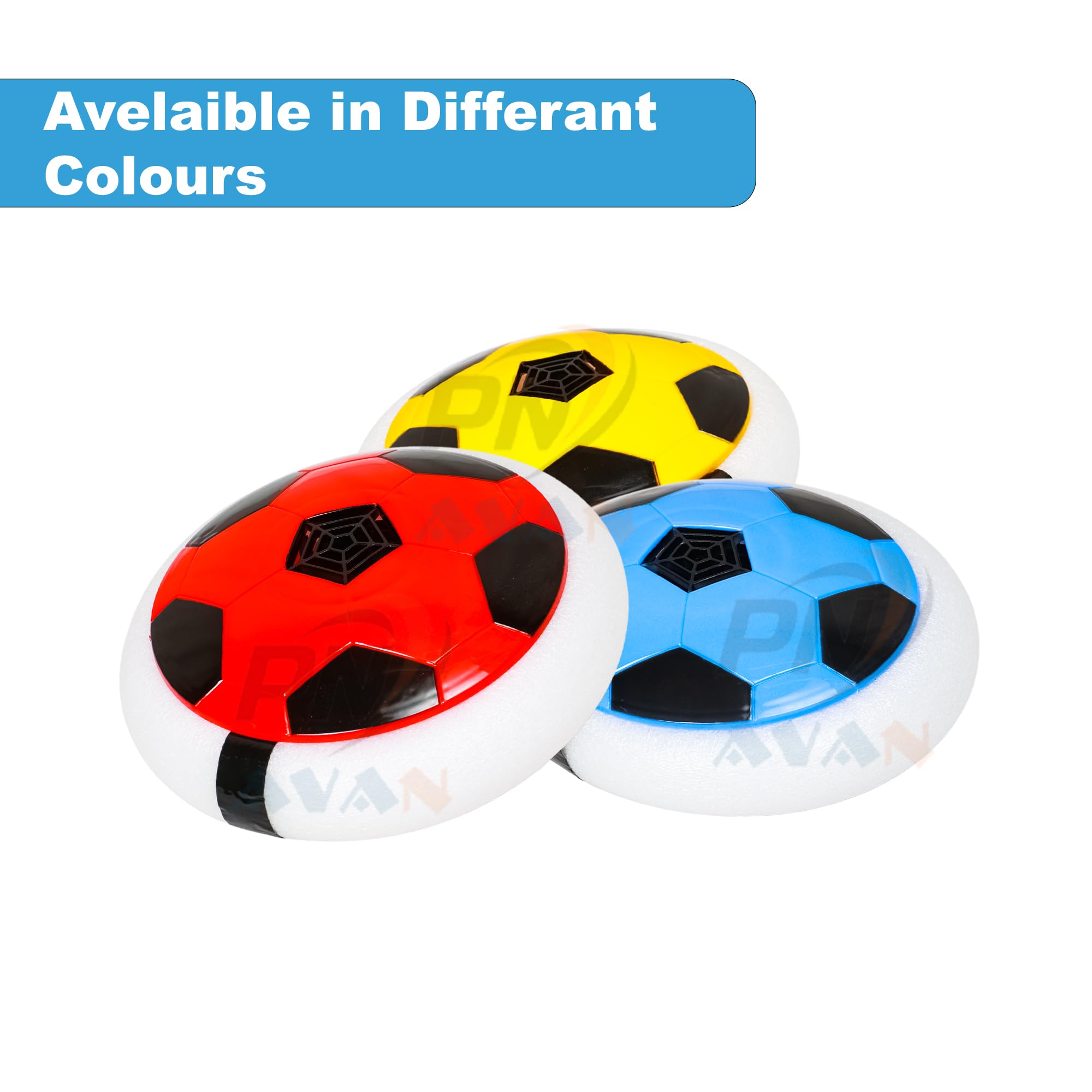PN AVAN Hover Football Indoor Electric Floating Balls Smart Air Football | Fun Game for Kids Toys for Boys and Girls Birthday Gift (Rechargeable C Type pin Red) 3
