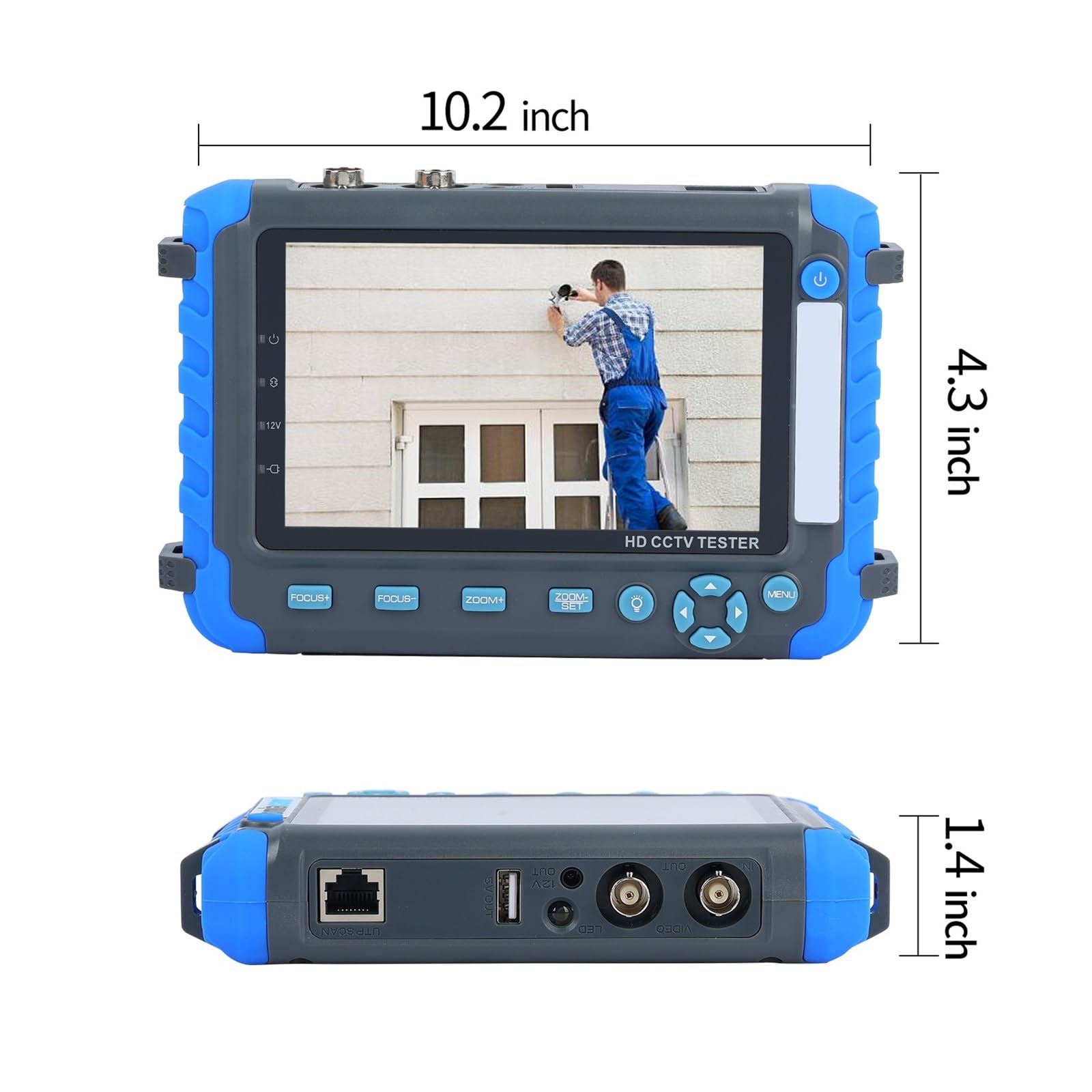 CCTV-Tester, IV8C CCTV Tester Monitor 8MP AHD TVI CVI CVBS Kamera Testen RS485 PTZ Steuerung UTP Kabel Testen Kamera Test Werkzeug CCTV Tester
