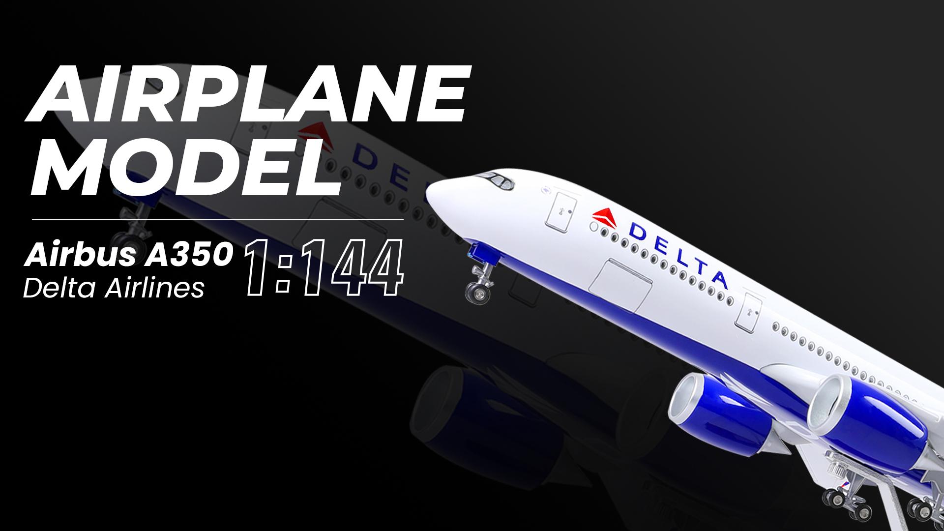 Amazon.com: QIYUMOKE 1/144 Compatible for Delta A350 Airplane