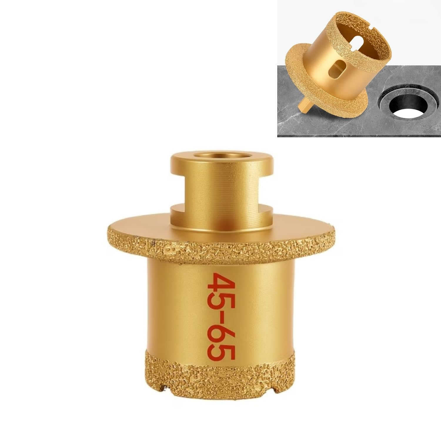 HiFam 45–65mm Basin Opener Vacuum Brazing Diamond Hole Drill Bit | Sink & Faucet Installation, Ideal for Washbasins, Sewer Openings & Utility Cutouts-image-10