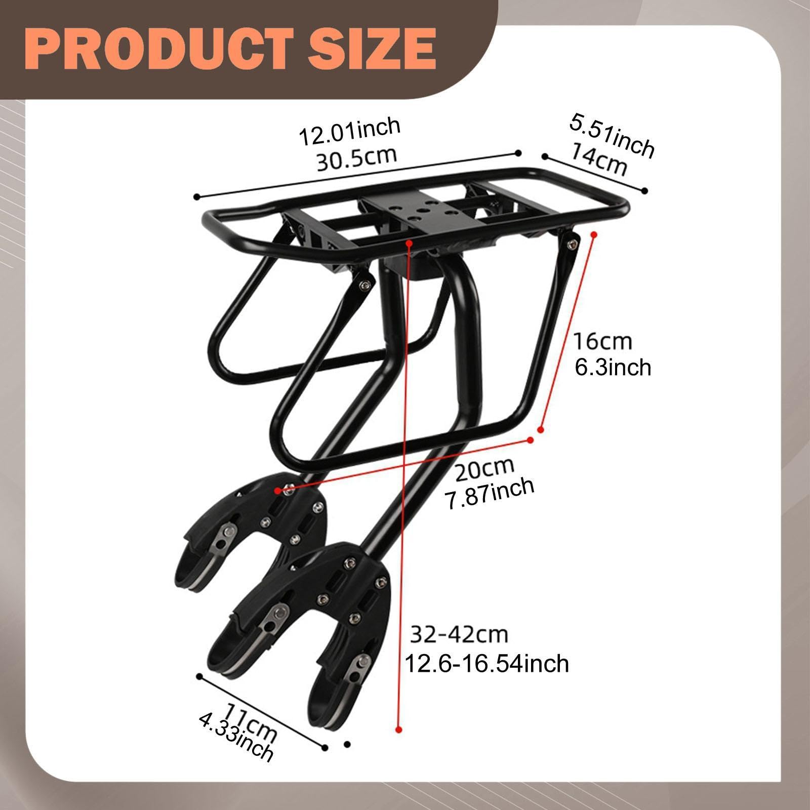 Harilla Portaequipajes Trasero para Bicicletas, portaequipajes para Bicicletas de montaña al Libre y Viajes.