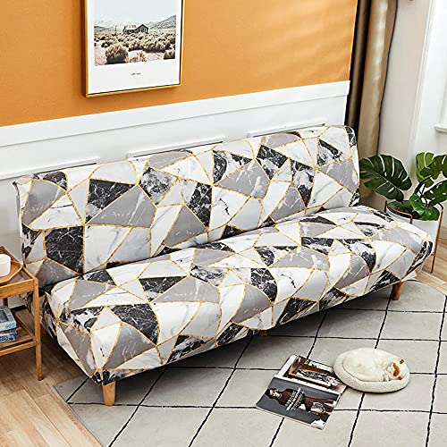 Housse de canapé convertible clic-clac extensible imprimée D pour modèle 190 à 210 cm