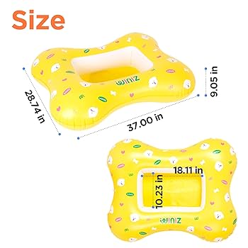 Amazon.co.jp: WINIZ 犬用浮き輪 - イエロー キュートなデザイン