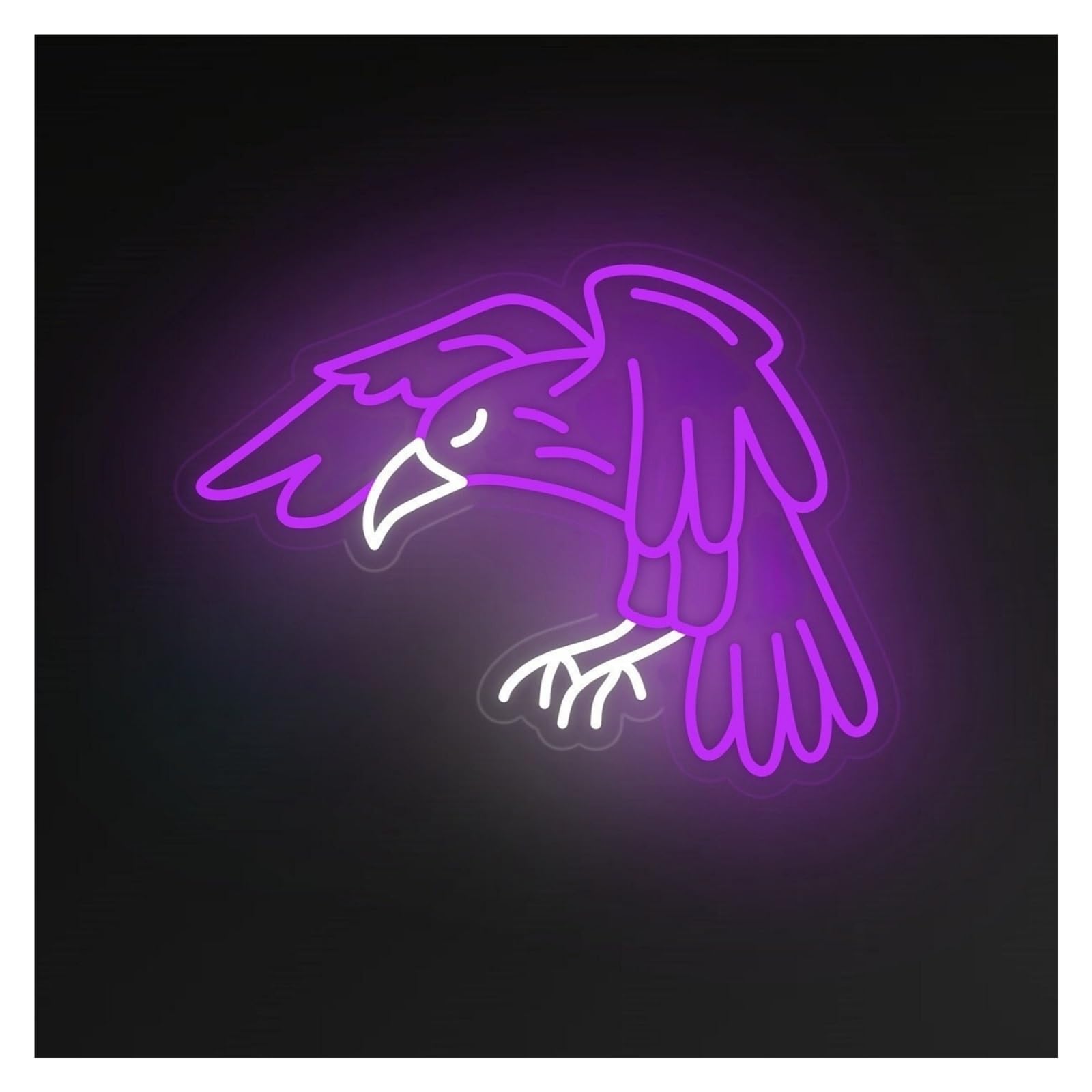 Xenite Purple Hanging Art Neon Signs Eagle Animal Led Light Neon Sign, Suitable For Bird Shop, Home Wall Decor 51Cm