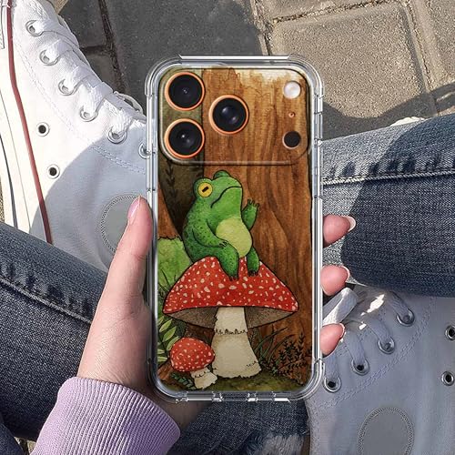 Coque iPhone 17 Pro Max grenouille champignon en TPU souple
