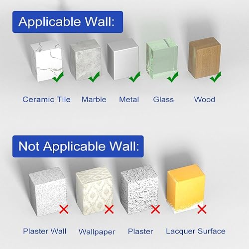 Miniatura 7 de TOOGOND - Toallero autoadhesivo de 5 piezas de accesorios de baño color negro mate SUS304 para montaje en pared, incluye toalla de baño de 16