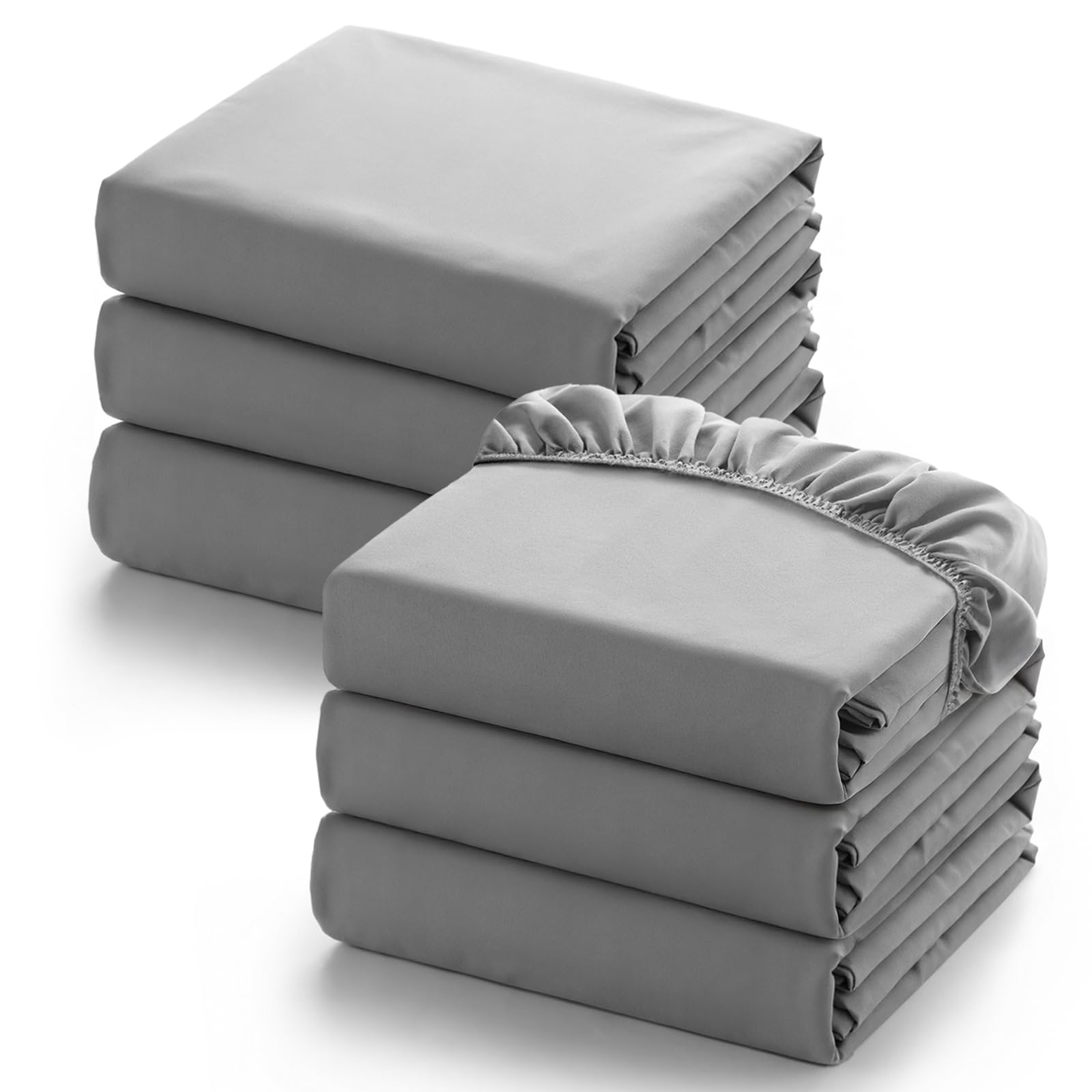 Grey Twin Fitted Sheet Set - 2 Pack -11
